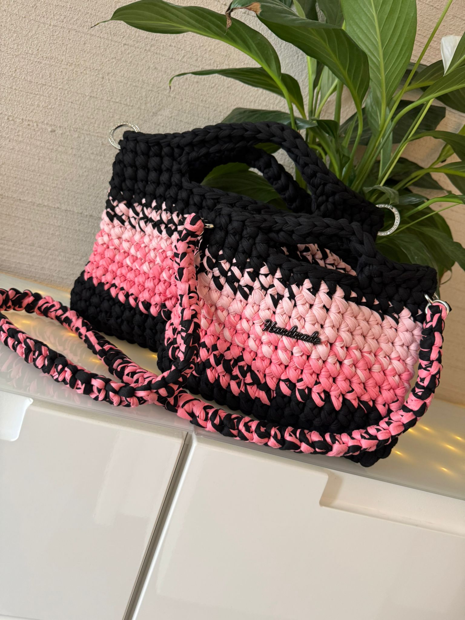 Set Schwarz Rosa 3 Teilig