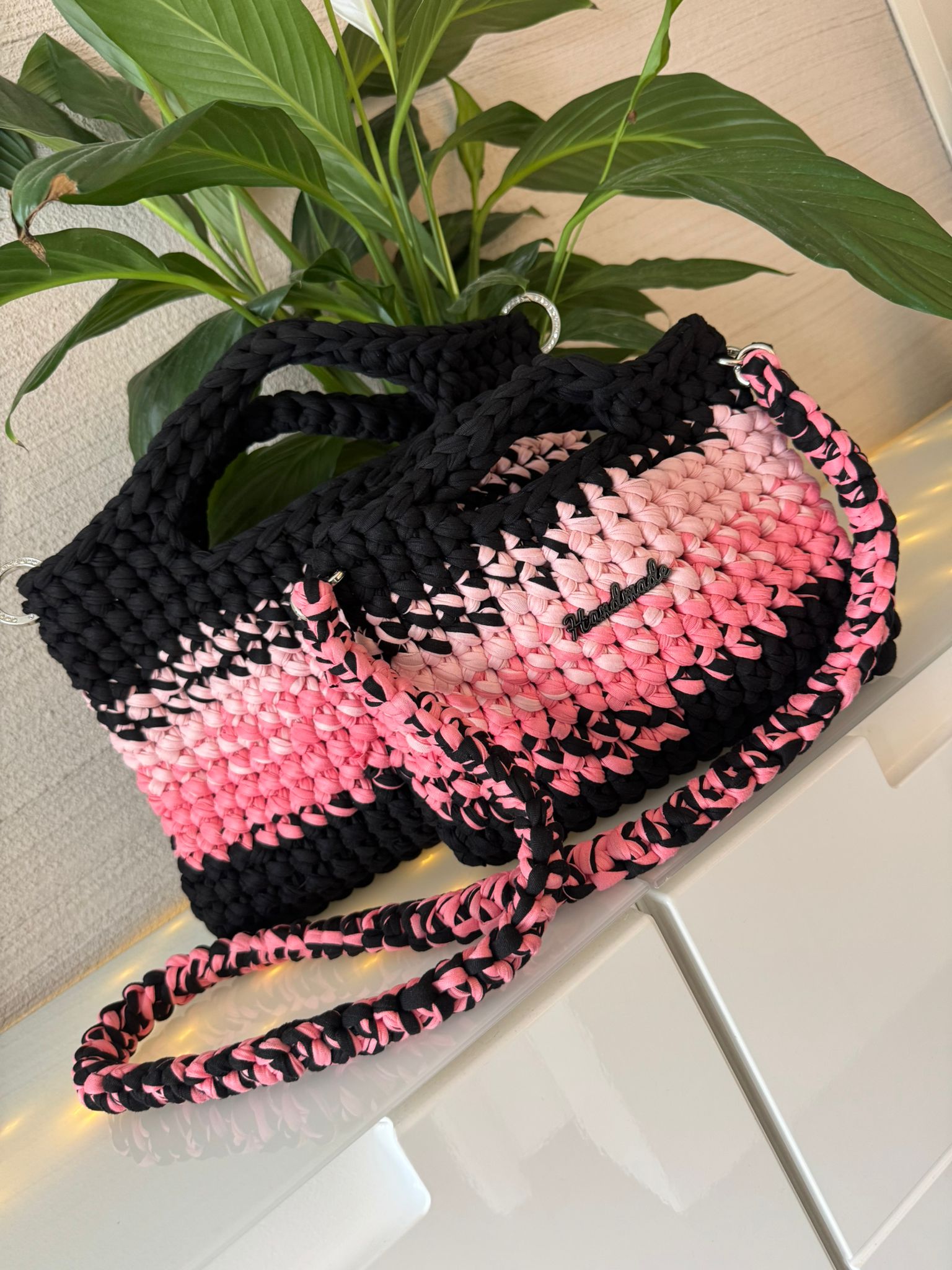 Set Schwarz Rosa 3 Teilig