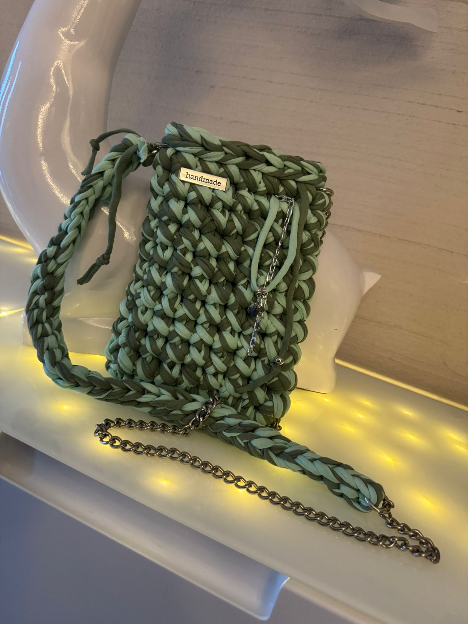 Handytasche Grün gestreift