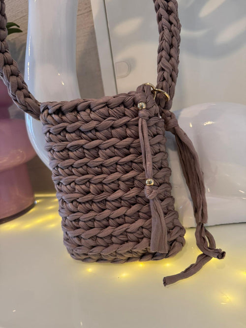 Handytasche Braun Kordel
