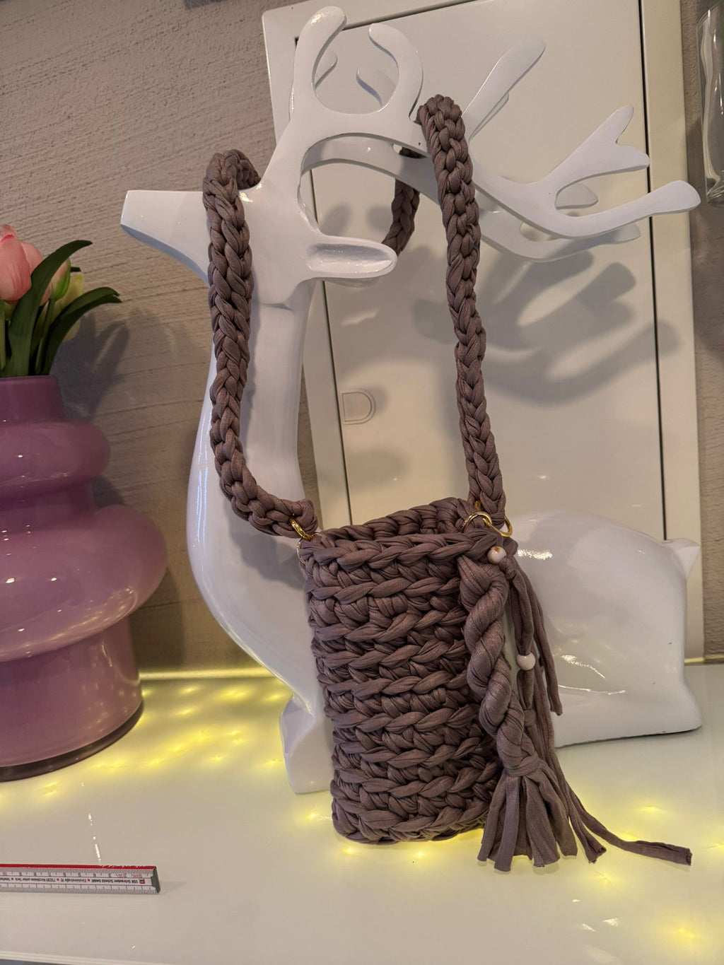 Handytasche Braun Kordel